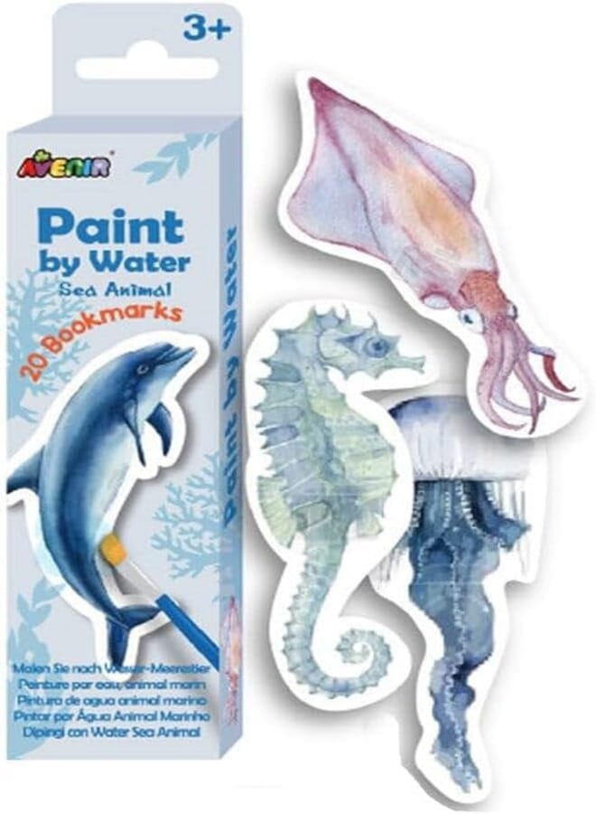 Natural Creation Watercolour Painting Bookmarks Sea Animal